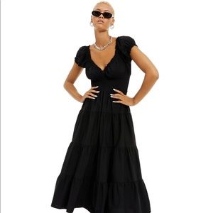 Danielle Bernstein for Macy’s black poplin dress